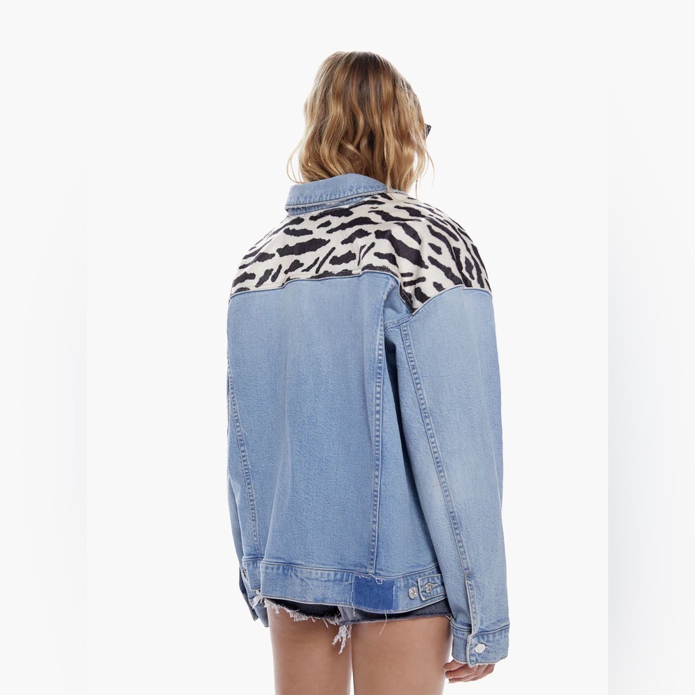 đ´ANIMAL CHIC Mother The Drop It Drifter Jacket Confess Boho Denim Jean Jacket S - Picture 4 of 10